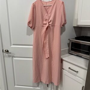 Amazon Soft Pink Midi Dress